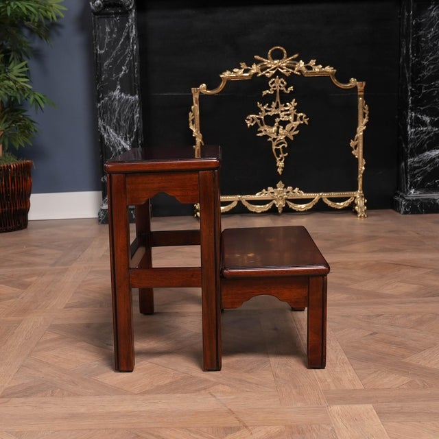 Wood Niagara Furniture Mahogany Bed Step For Sale - Image 7 of 11