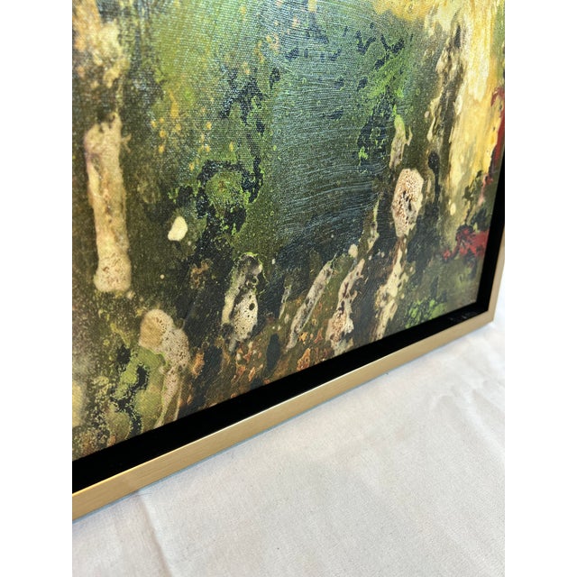 Textile 1990s Abstract Giclee Print on Canvas, Framed For Sale - Image 7 of 11
