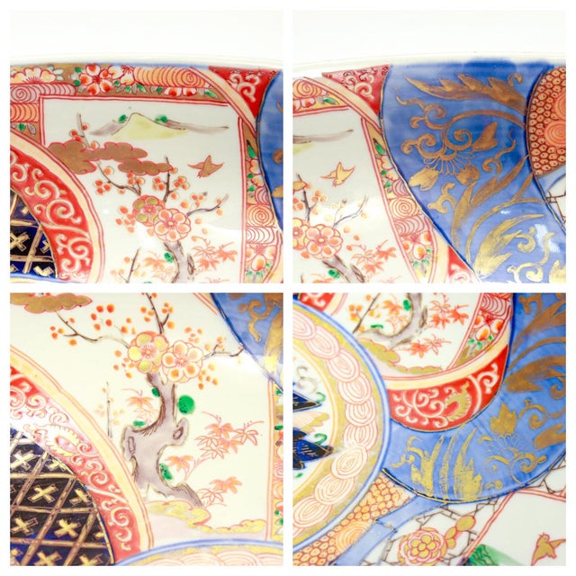 Antique Japanese Meiji Period Imari Porcelain Punch Bowl or Centerpiece For Sale - Image 12 of 12