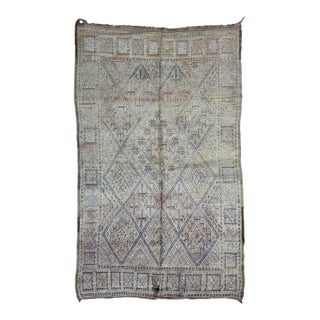 Faded Moroccan Beni Mguild Rug - 10.6 X 6.2 Ft For Sale