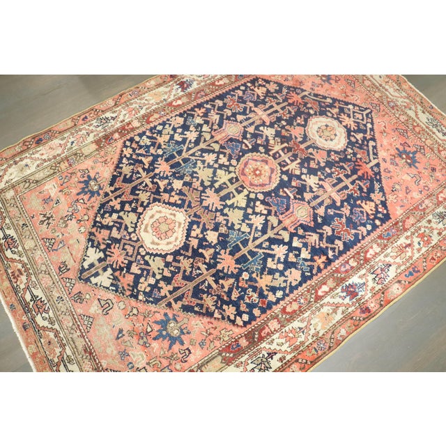 Zabihi Collection Persian Malayer Accent Rustic Rug For Sale - Image 9 of 10