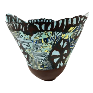 Dutch Colored Porcelain Vase by Judith De Vries, Amsterdam
