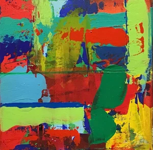 “AS061322” Contemporary Abstract Acrylic Study Painting on Stretched Canvas