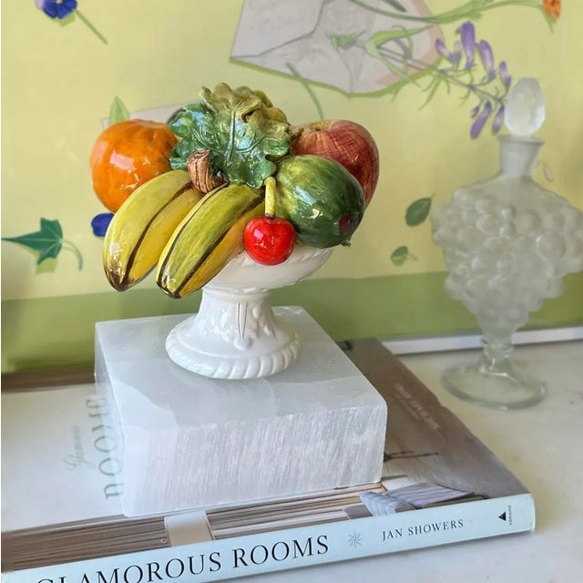 Vintage Hand Painted Italian Fruit Basket Chairish