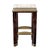 Wood "Pera" Bar Stool With Burl Walnut and Bronze Details, Hand Crafted For Sale - Image 7 of 8