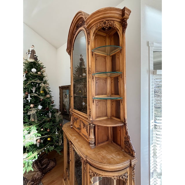 Late 19th Century Massive Rococo Louis Vx Style Display Hutch Cabinet For Sale - Image 10 of 12