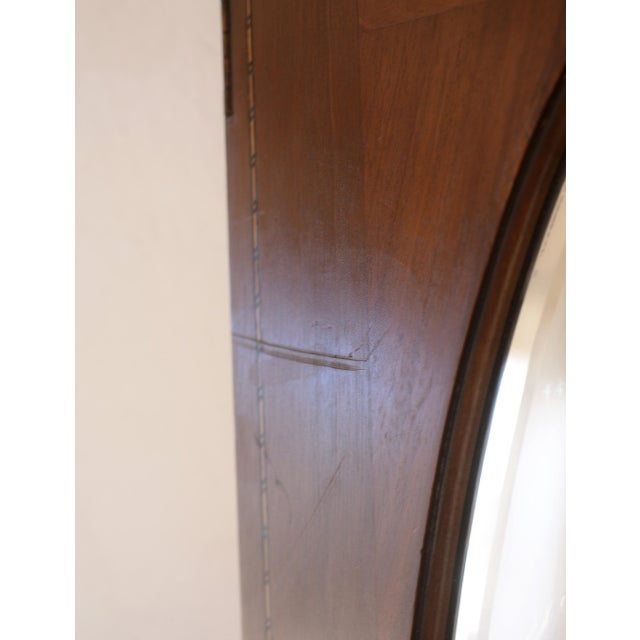 Wood Antique Cabinet Door Floor Mirror For Sale - Image 7 of 8