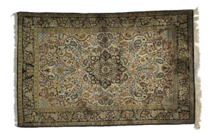 1970's Persian Silk Qum,3'7" X 5'8"