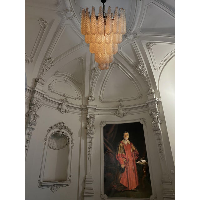 Glass Murano Petal Chandeliers, 1970s, Set of 2 For Sale - Image 7 of 18