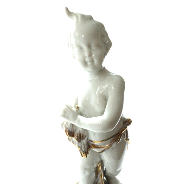 Mid 20th Century Vintage Putti/Cherub Gold-Gilded Figurine For Sale - Image 5 of 5