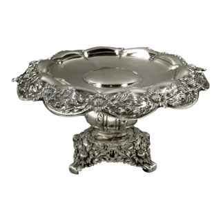 Late 19th Century Tiffany & Co. Sterling Silver Chrysanthemum Tazza, C. 1895 For Sale