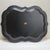 Large 1950s Hand Painted Toleware Tray Black Metal Floral Serving Tole Fine Arts Studio For Sale - Image 14 of 14