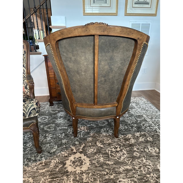Beige Mid 20th Century Louis XV Style Century Furniture North Carolina Set of Two Chairs For Sale - Image 8 of 10
