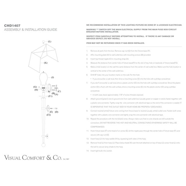 Visual Comfort Chapman & Myers for Visual Comfort Signature Long Iron Torch in Black Rust with Linen Shade For Sale - Image 4 of 4