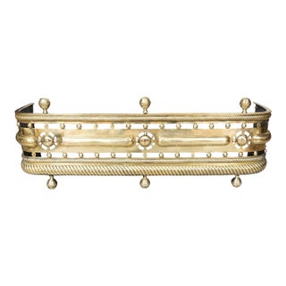 Late Regency Brass Fire Fender For Sale