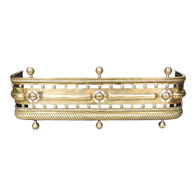 Late Regency Brass Fire Fender For Sale