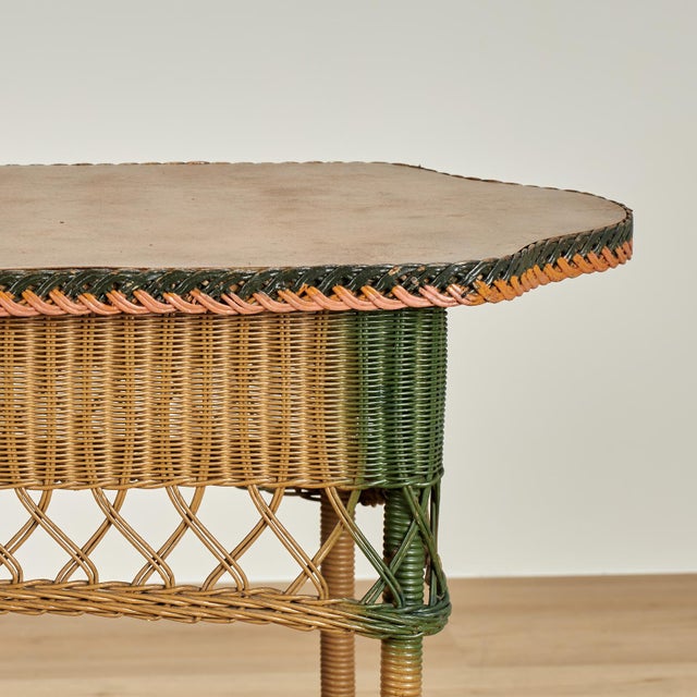 Art Deco Antique Wicker Table by Llyod Loom For Sale - Image 3 of 10