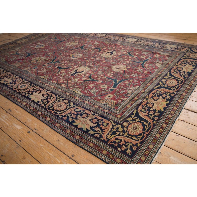 Antique Fine Tabriz Carpet - 6'10" x 10'5" For Sale - Image 10 of 12