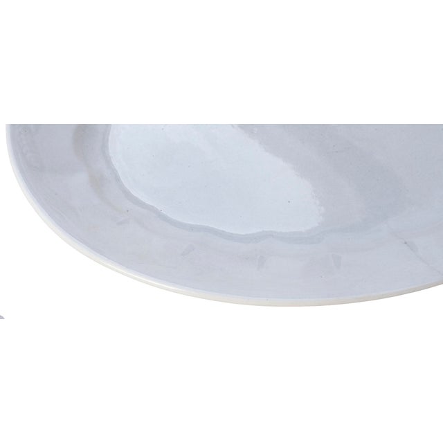 Large old ironstone serving plate, made in England by W.M Adams & Sons. Raised wheat motifs around the edge of the plate....