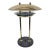 Vintage Post Modern Flying Saucer Style Gold Chrome Marble Base Table Lamp For Sale