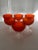 Vintage Orange Carlo Moretti Satin Glass Champagne Coupes- Set of 6 For Sale - Image 10 of 13
