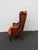 Hollywood Regency Extra Tall Caned Wing Back Livingroom Side Chairs a Pair 6654 For Sale - Image 11 of 17