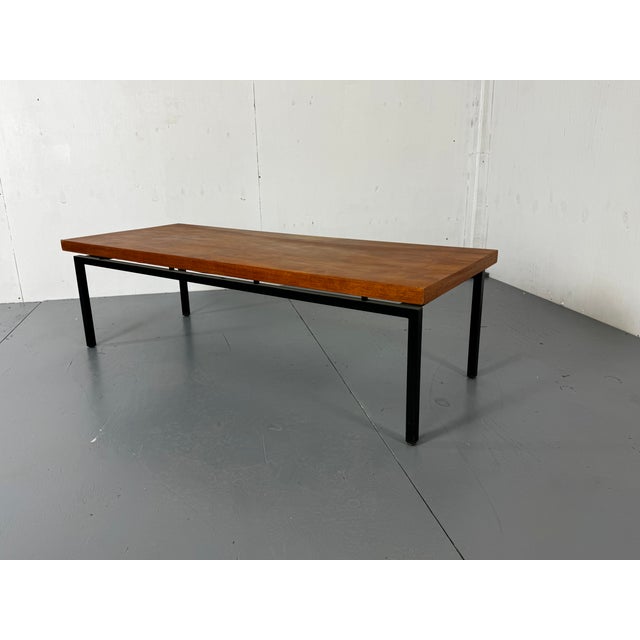 Mid-Century Modernist Minimalistic Teak and Steel Coffee Table, 1960s For Sale - Image 10 of 10