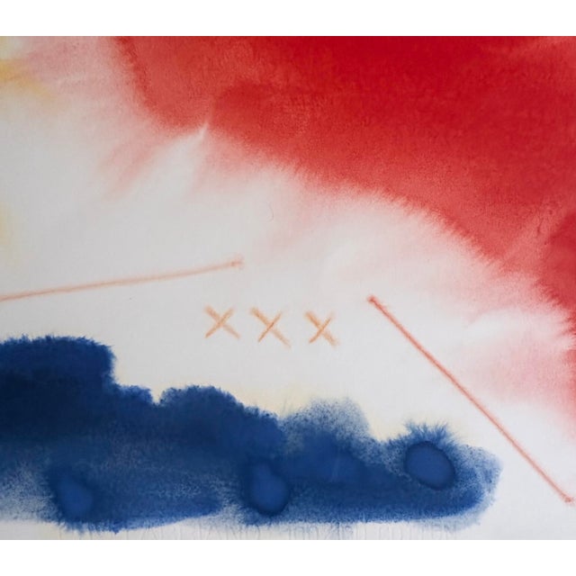 1980s 1980s Museum Abstract Expressionist Artist James McCray, Painting for Sale -Dated ‘85, Signed 22.25” X 31” For Sale - Image 5 of 9