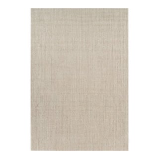 Rug & Kilim’s Oversized Modern Textural Solid Rug in Beige Tones and Striae - 13x19 For Sale