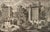 Tan 18th Century Italian Architectural Capriccio Engraving of Monte Cavallo Ruins in Gilt Frame For Sale - Image 8 of 9