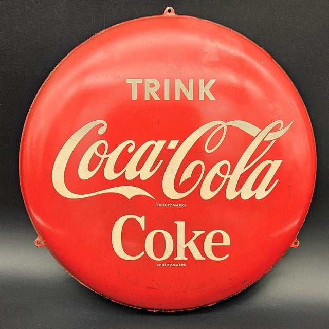Advertising Metal Coca Cola Sign, 1960s For Sale - Image 4 of 4