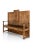 A superb 18th century settle in pine. with shapely curved arms and a high backrest featuring three large panels with...