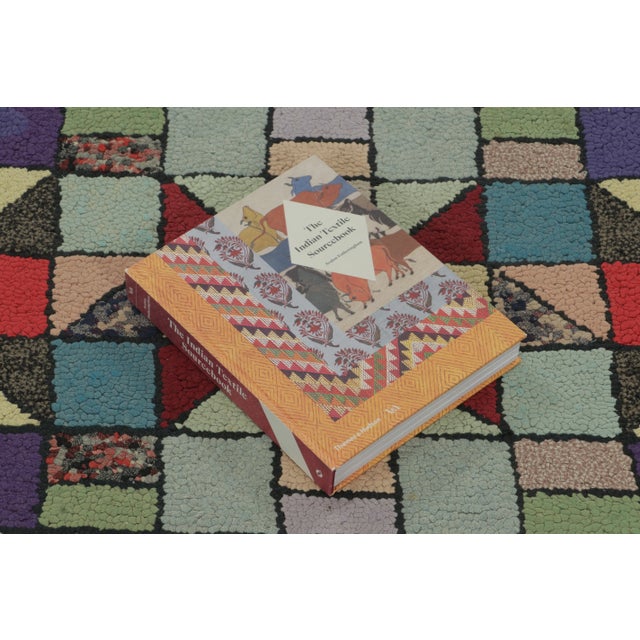 Antique Hooked Rug With Playful Geometric Grid in Multicolor - Rug & Kilim For Sale In New York - Image 6 of 8