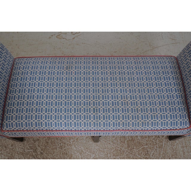 Vintage Regency Style Rolled Arm Window Bench For Sale - Image 4 of 15