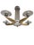 Early 20th Century Petitot Signed Bronze, Nickel, Aluminum, Glass Five Arm Skyscraper Chandelier For Sale - Image 16 of 18