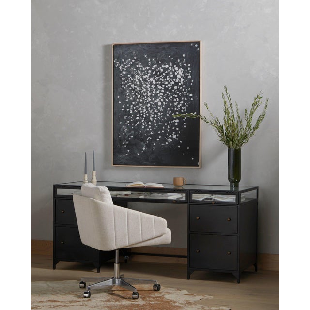 Four Hands Shadow Box Executive Desk - Black For Sale - Image 4 of 12