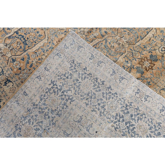 Textile Authentic Persian Tabriz Handmade Wool Rug For Sale - Image 7 of 8