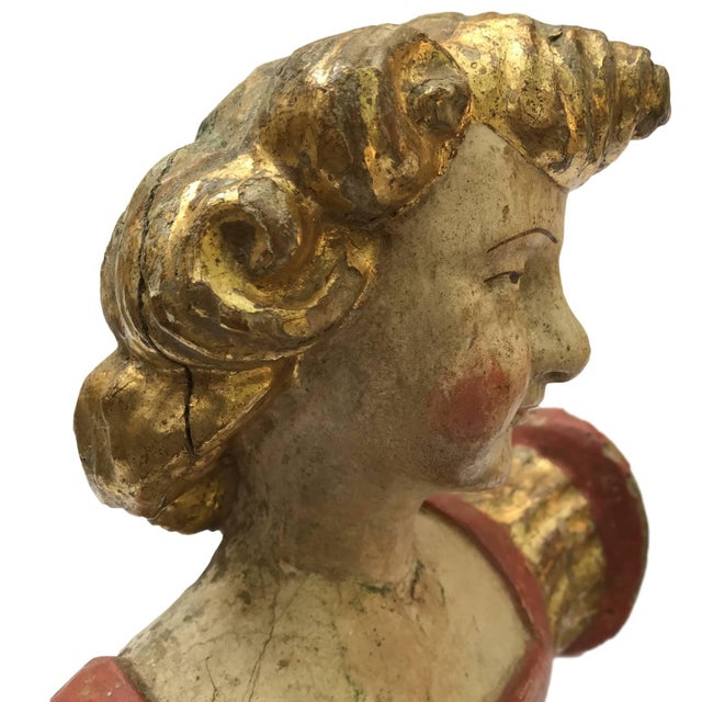 Cornucopia Sculptures, 17th Century, Gilded Pinus Cembra, Set of 2 For Sale - Image 6 of 9