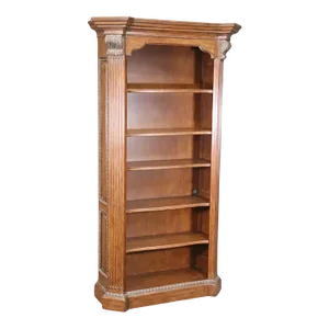 1990s Georgian Style Carved Walnut Bookcase Shelf
