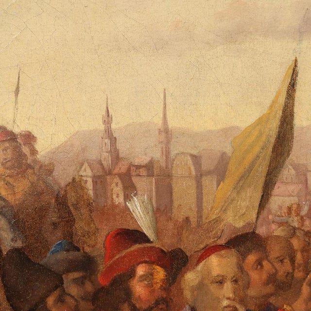 Historical Subject, Oil on Canvas For Sale - Image 8 of 13