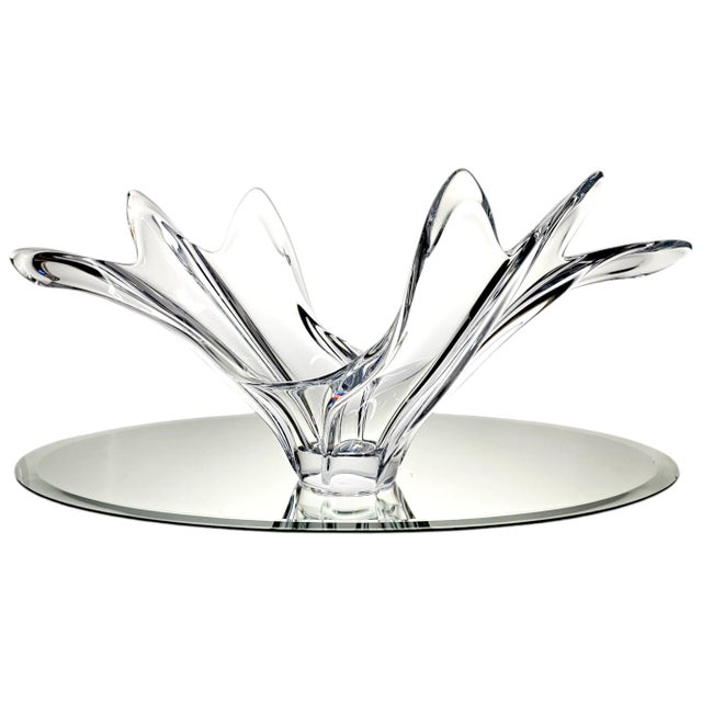 Mid 20th Century Monumental Vannes-Le-Châtel Freeform Crystal Centerpiece, 28 Inches, France, 1960s For Sale - Image 5 of 10