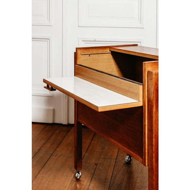 1960s Vintage Bar Cabinet on Casters, 1960s For Sale - Image 5 of 9
