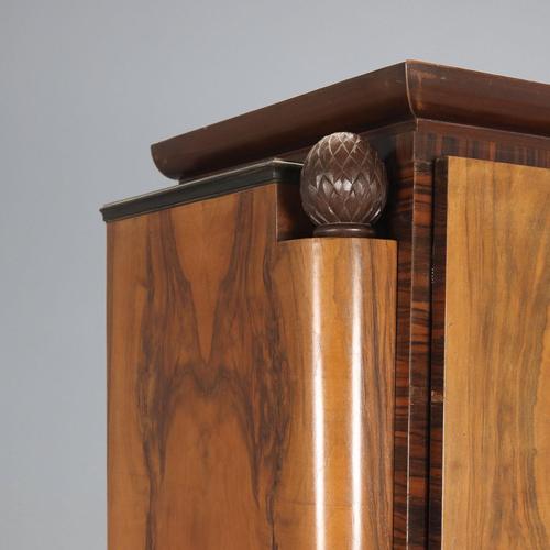 Art Deco Wardrobe in Walnut For Sale - Image 6 of 14