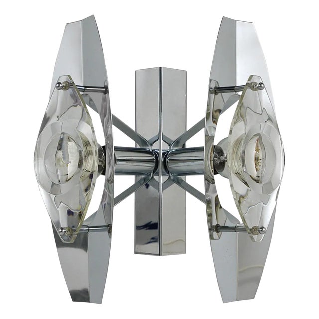 Mid-Century Italian Glass Sconce by Oscar Torlasco for Stilkronen, 1960s For Sale
