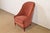 John Widdicomb John Widdicomb Modern Art Deco Cherry Wood High Back Upholstered Tub Chair or Slipper Chair For Sale - Image 4 of 16