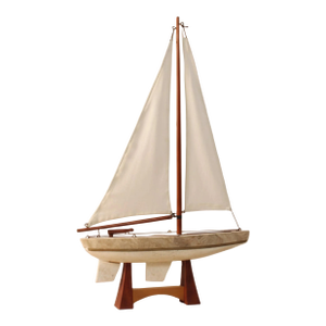 1980s Brass and Stone Sailboat Model