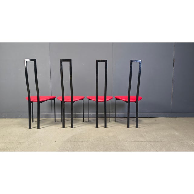 Vintage Postmodern Dining Chairs from Cattelan Italia, 1980s, Set of 4 For Sale - Image 9 of 16