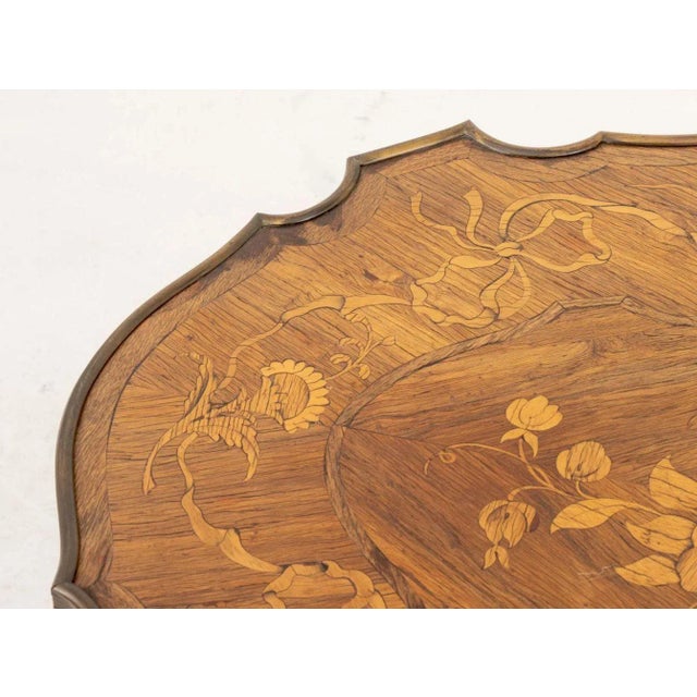 19th Century Louis XV Style Kingwood Marquetry Coffee Table For Sale - Image 5 of 6