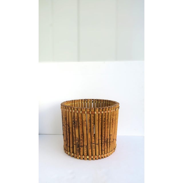 Wicker Bamboo Planter Pot Holder Cachepot, 2 Avail., Circa Mid-Late 20th Century For Sale - Image 12 of 16