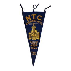 n.t.c. Regrinding Valves Advertising Pennant
